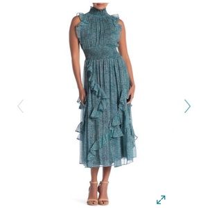 Rebecca Taylor Sleeveless Floral Silk Dress sz 6